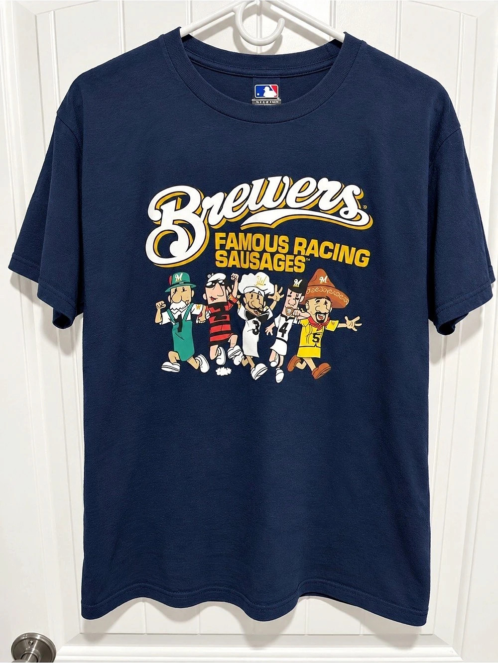 Milwaukee Brewers Famous Racing Sausages MLB Tee Large